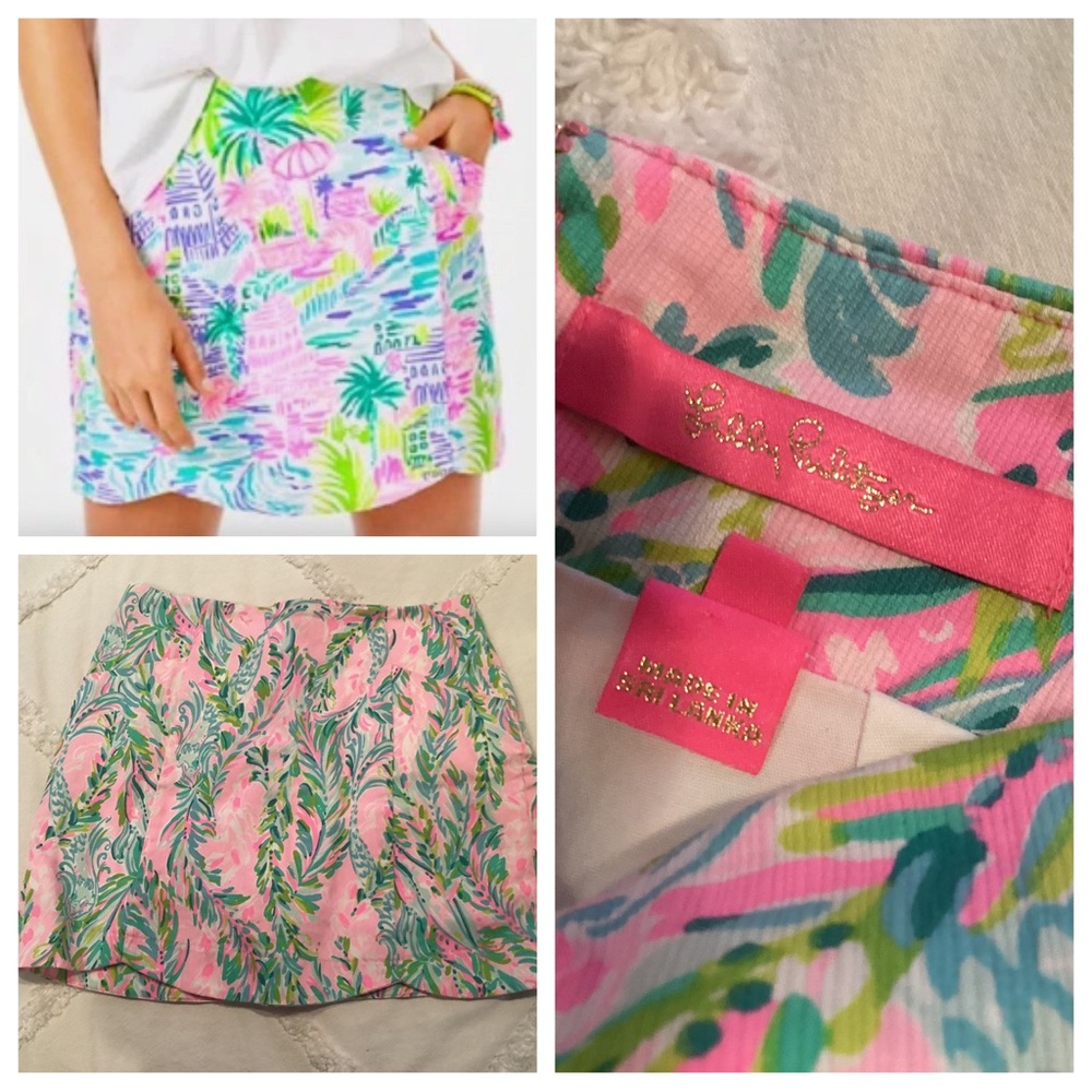 Set of 2 Lilly Pulitzer scallop skorts size 4